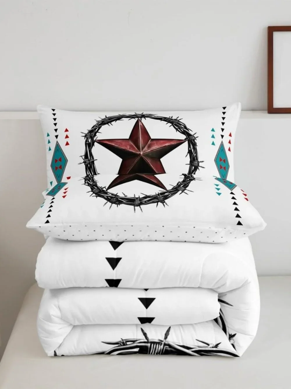 Western Decor King Comforter Set Boho Aztec Bedding Set for Kids Teens Adult Bed